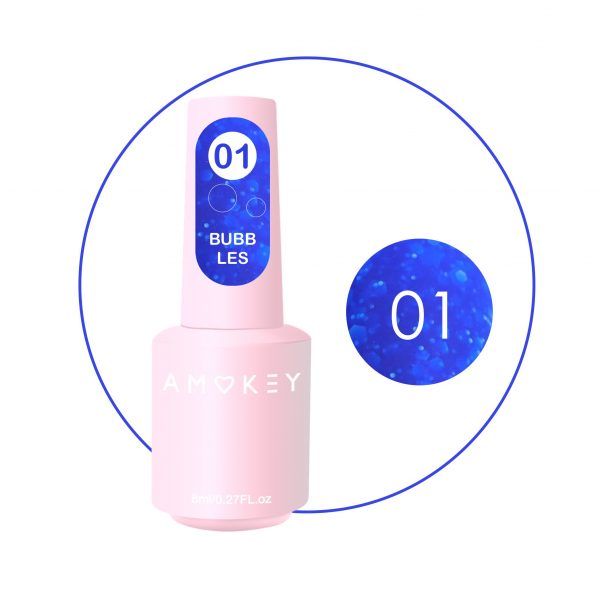 ГЕЛЬ-ЛАК AMOKEY BUBBLES 01 - 8ML